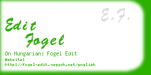 edit fogel business card